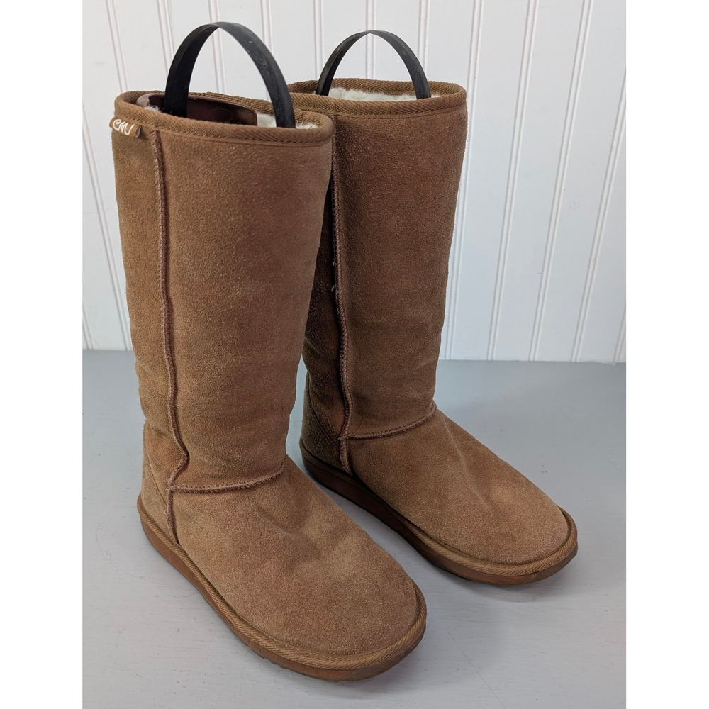 EMU Australia Suede Upper Sheepskin Wool Lined Boots Brown Women's 5 UK 7 US‎